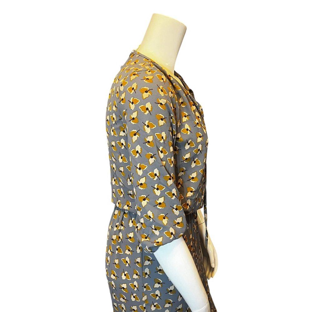 Kimika Made in Italy Floral Maxi Dress , Gray/Yellow Print, Size IT M (US 8) - Picture 12 of 16